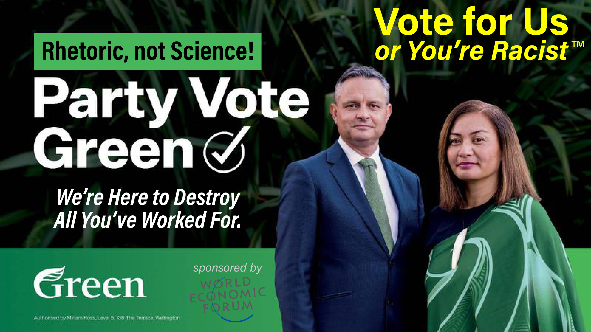 greenNZ party vote the shadow info meme